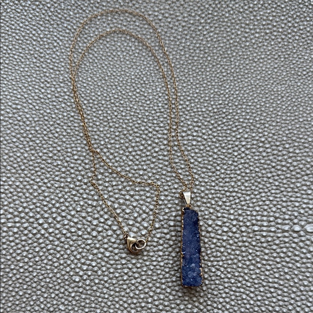 Amethyst Crystal Pendant Necklace